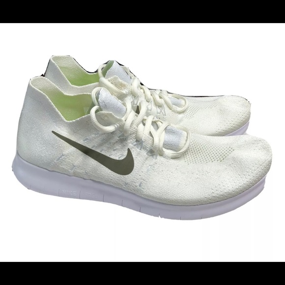 Nike Free RN Flyknit 2017 Running Shoes Sail 9 - Picture 5 of 7